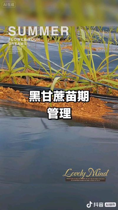 2025年11月份种下去的黑甘蔗苗