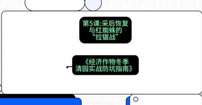 第5节：【柑橘清园】采后恢复与红蜘蛛的&ldquo;拉锯战&rdquo;，课程：《经济作物冬季清园&middot;实战防坑指南》#识农AI